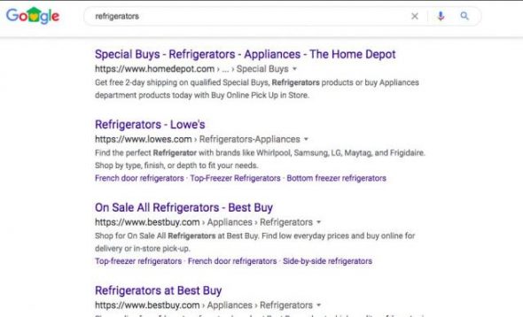Google «спрятал» ссылки в результатах поиска