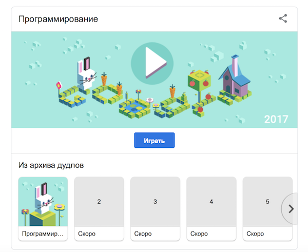Google запустил марафон самых популярных интерактивных дудлов