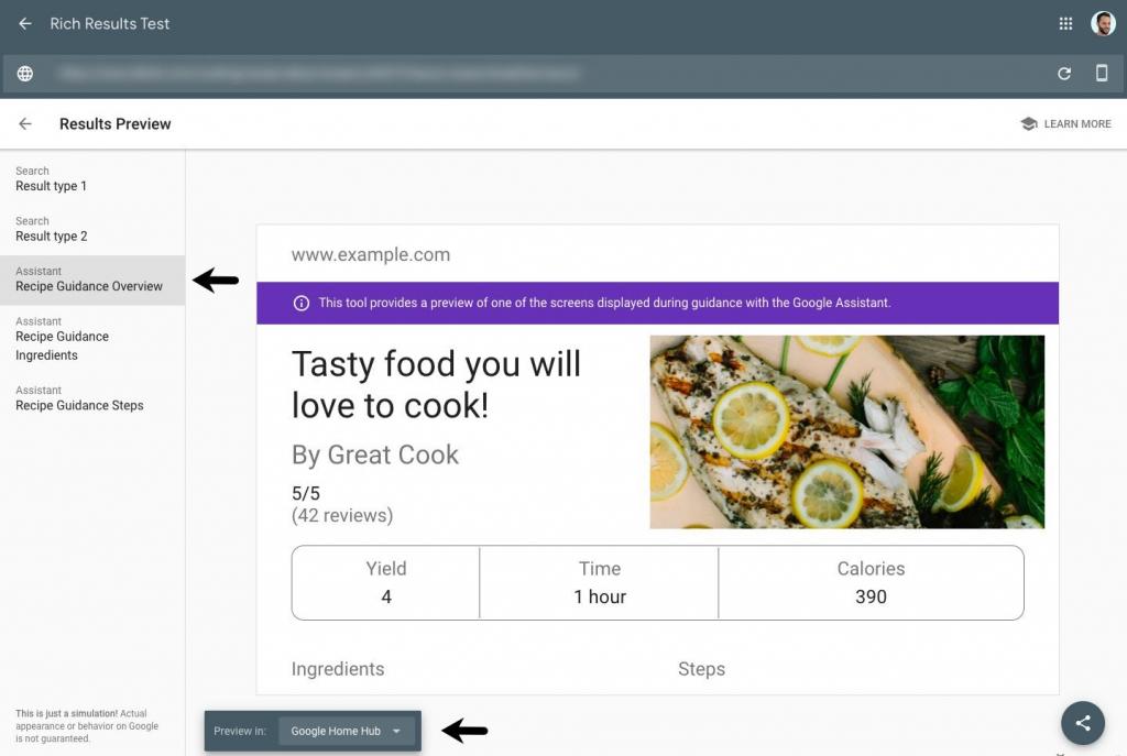 В Search Console появились отчёты по Guided Recipes